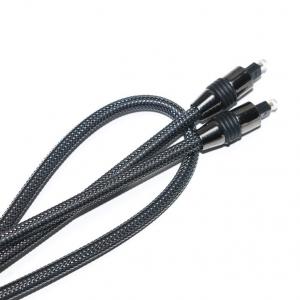 Wholesale Toslink Black Nylon Braided Metal Shell OD6.0 For Output Digital Speaker TV Cable 1.2M from china suppliers
