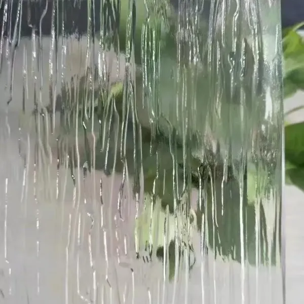 Gradient Sandblasted Embossed Decorative Privacy Glass Panel Interior Wall Partition Application