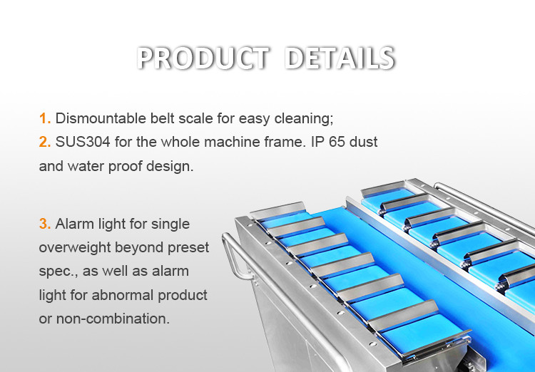 12 Belt 160 Combination Weigher For Fruit Vegetable Aquatic Products