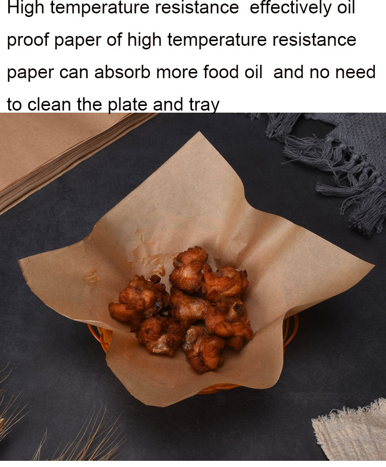 Straw Pulp Oil Proof Paper for Take Away Food Bakery Pizza Pad Barbecue French Fries