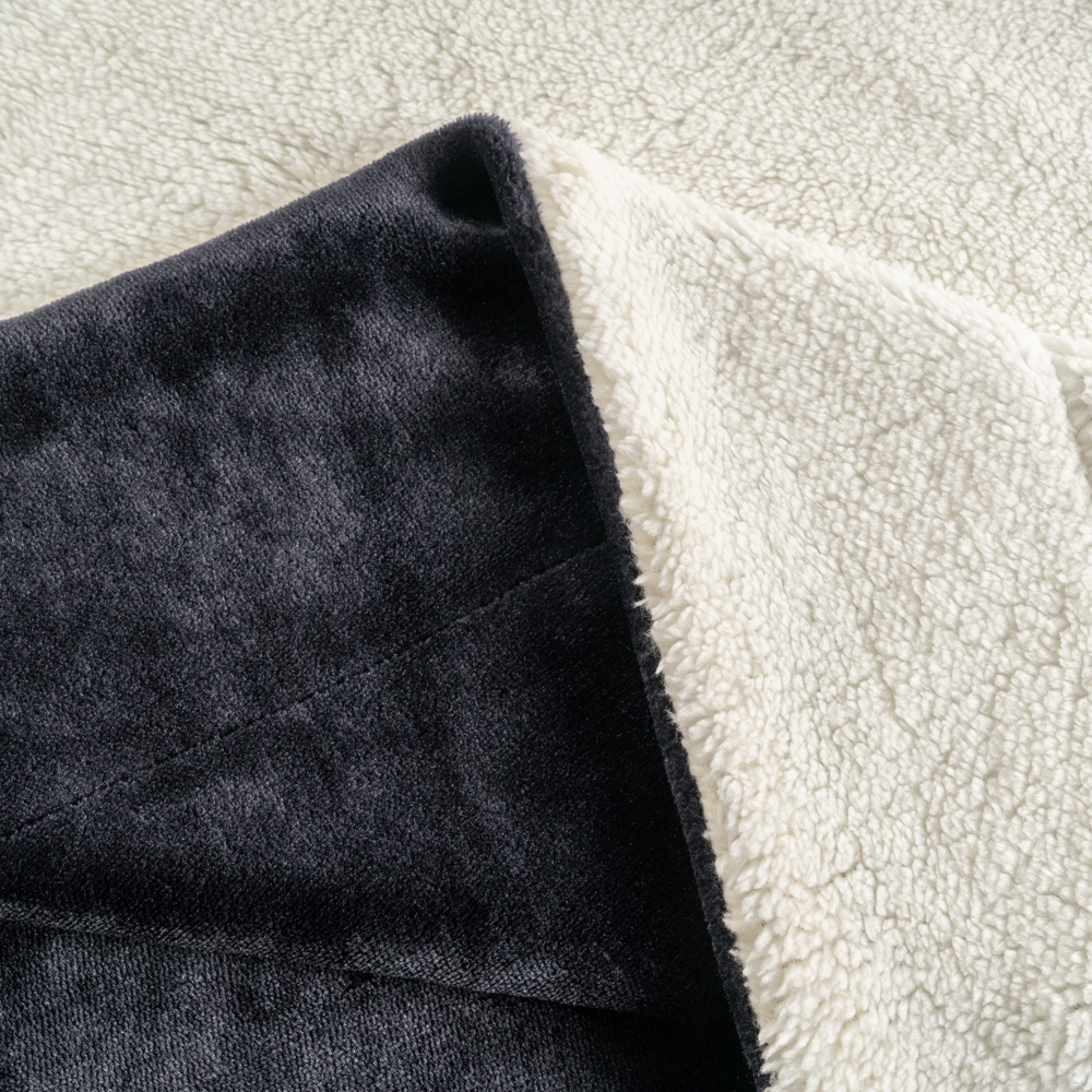 200x230cm Knitted Polyester Reversible Blanket for Home Textile