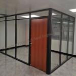 48'' Office Internal Glass Partition Walls , ISO 3834 Aluminium Glazed Partition
