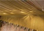 Customized Chain Link Curtain Insect Metal Fly Screen Curtains Gold 90x210cm