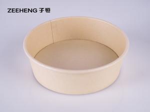 Wholesale PLA Coated Bamboo Paper 16oz 500ml Matt Salad Food Bowl Dessert Cup With Lid from china suppliers