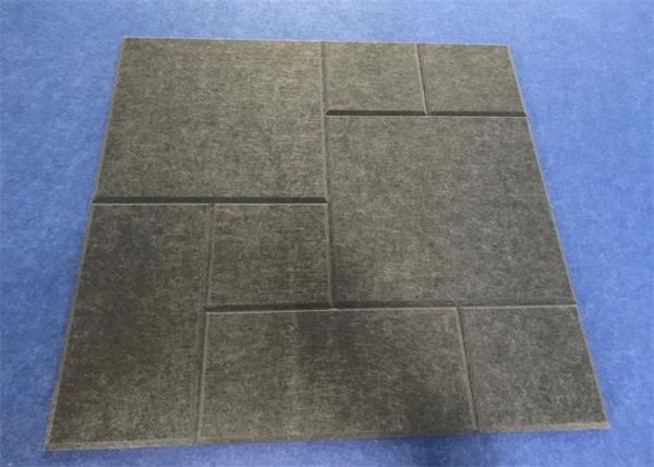 Eco - Friendly Acoustic Felt Tiles , 600mm*600mm*12mm Sound Reducing Ceiling