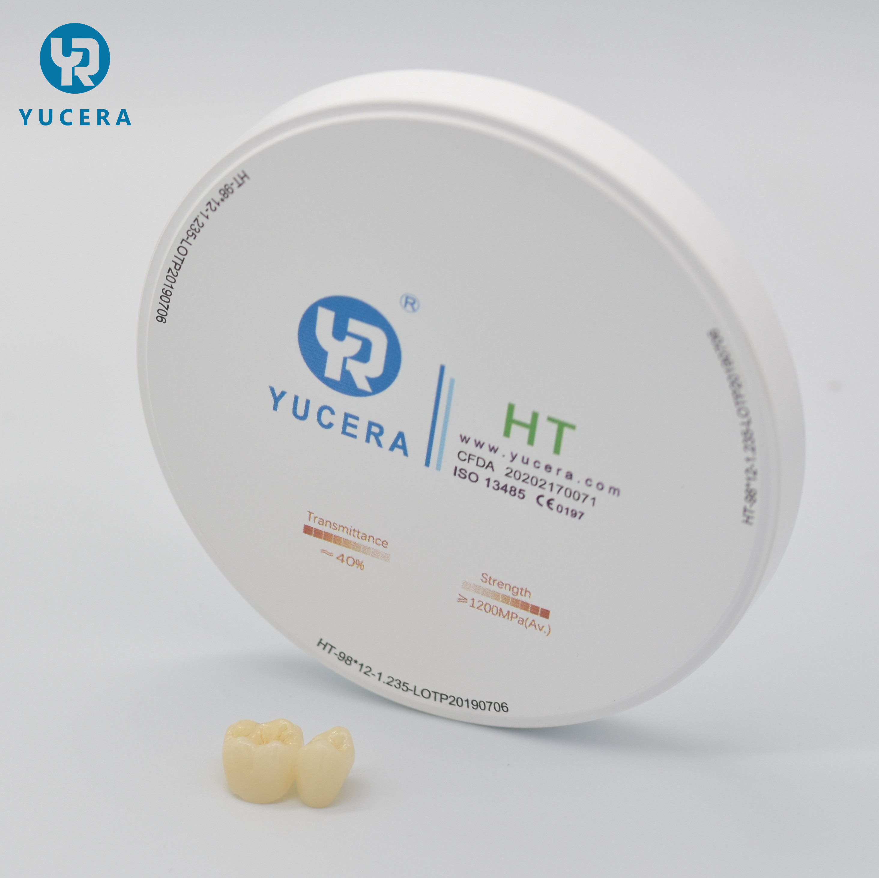 Yucera 98 HT Dental Zirconia Block CAD CAM Open System For Crown