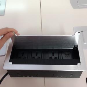 Wholesale Wholesale product aluminum power supply for conference system desktop brush socket from china suppliers