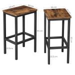 Bar Stools Set, Industrial Bar Stool, Set of 2 Bar Stools, Kitchen Bar Chair,