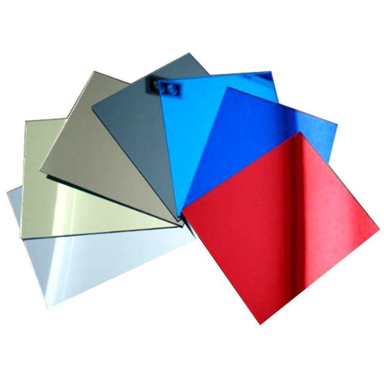 1-6mm Thickness Mirror Acrylic Sheet Adhesive Gold Mirrored with Different Colors