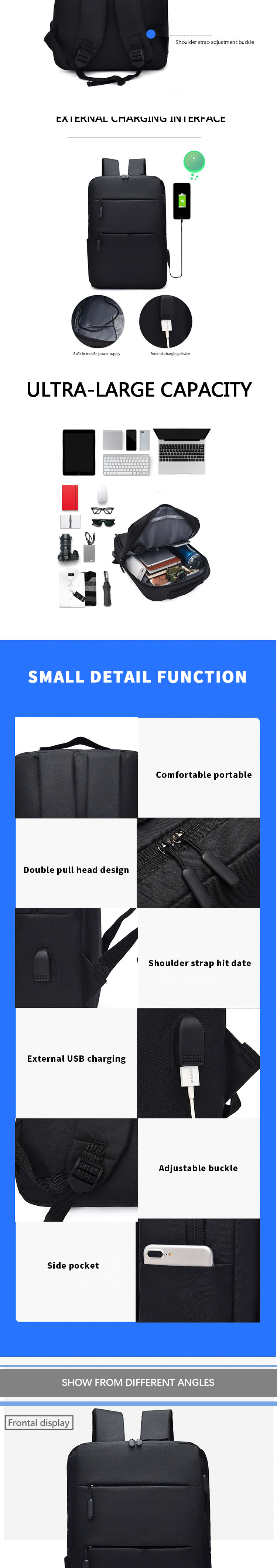 Sympathybag Waterproof Business Backpacks Large Capacity Anti Theft Smart Rucksack