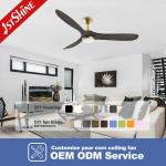Lamp Body Material Metal 60 Inch Powerful High Airflow LED Ceiling Fan for