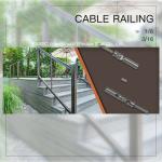 Horizontal Stainless Cable Balustrade Handrail For Balcony Stair Hand Railings