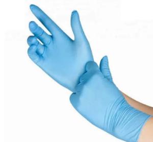 Wholesale Blue Color Disposable Gloves , Disposable Latex Gloves For Hospital / Laboratory from china suppliers