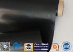 0.25mm Black PTFE Coated Fiberglass Fabric , Plain Weave Fiber Glass Cloth