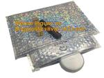 Factory Shiny Rose Gold Silver Cosmetic Zipper Bubble Bag Self Adhesive Plastic
