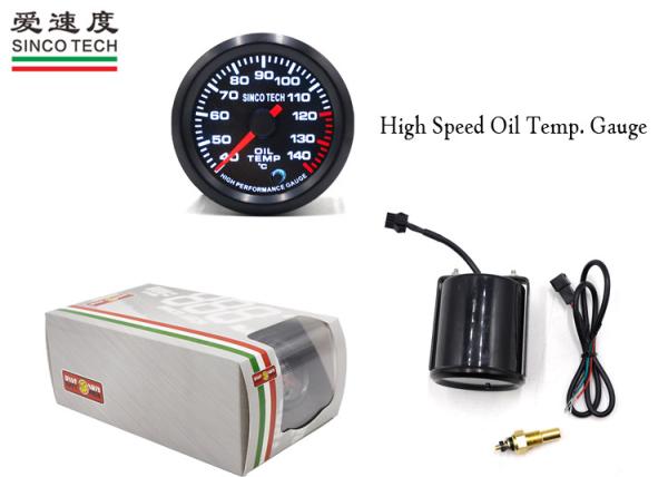 Professional Oil Temperature Gauge ℃ Unit / 52mm / 7 Colors DO6345 For Rally