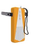 88 - 108MHz USB FM Radio Receiver Built In Antenna Red / Blue / Yellow Color