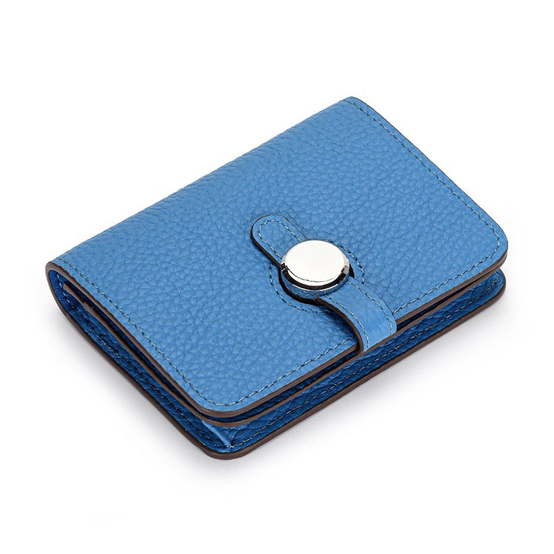Low MOQ Mix Models Genuine Leather Slim Wallet Card Holder For Unisex Business Casual