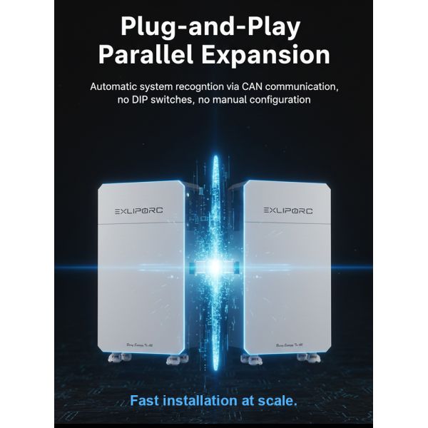 16kWh High Voltage LiFePO4 Battery System for Home Solar Energy Storage Expandable to 256kWh