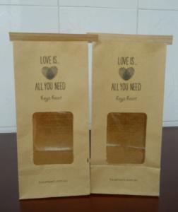 Wholesale Brown Clear Window Customized Paper Bags Tin Tie For Food Packaging from china suppliers