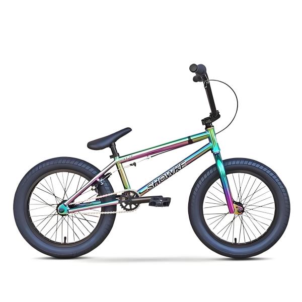 18 Inch OilSlick Color Steel Frame BMX Freestyle Bike Alloy Aluminum Rim Bicycle