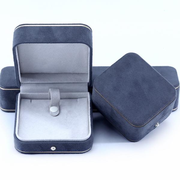 Newest Gray Velvet Jewelry Box for Bracelet Necklace Ring Custom Logo Hanhong