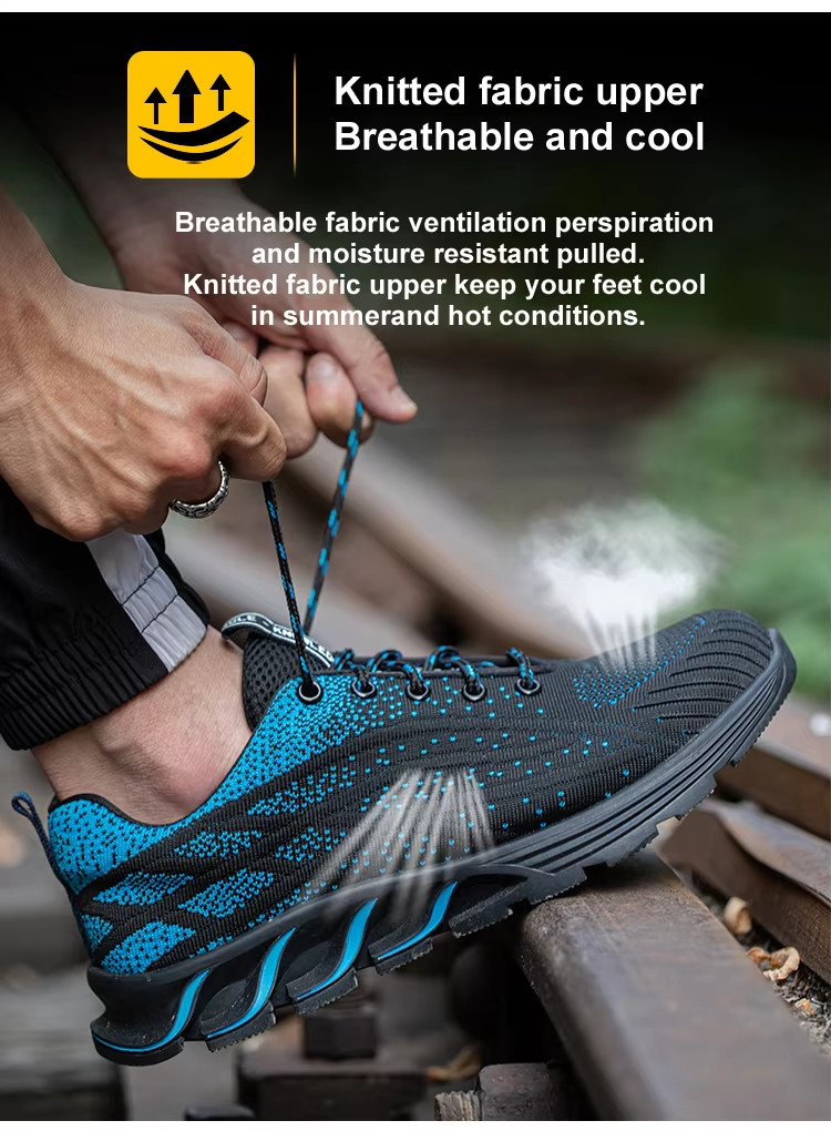 Breathable Men'S Casual Safety Shoes Lightweight With Steel Toe / Kevlar EU Plate