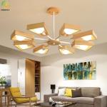 Hanging Wooden Modern Pendant Light Farmhouse Kitchen Dinning Room E27