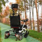 Aluminum Electric Collapsible Wheelchair 120kg Load Lightweight