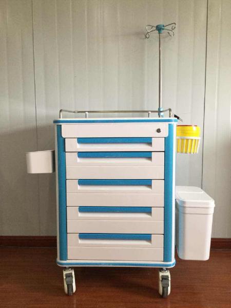 Doctor 5 Inch Caster Wheel Medical Storage Hospital Trolley Medication For