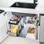 Standing Storage Rack for Kitchen Stainless Steel 395*230*389mm Rectangular