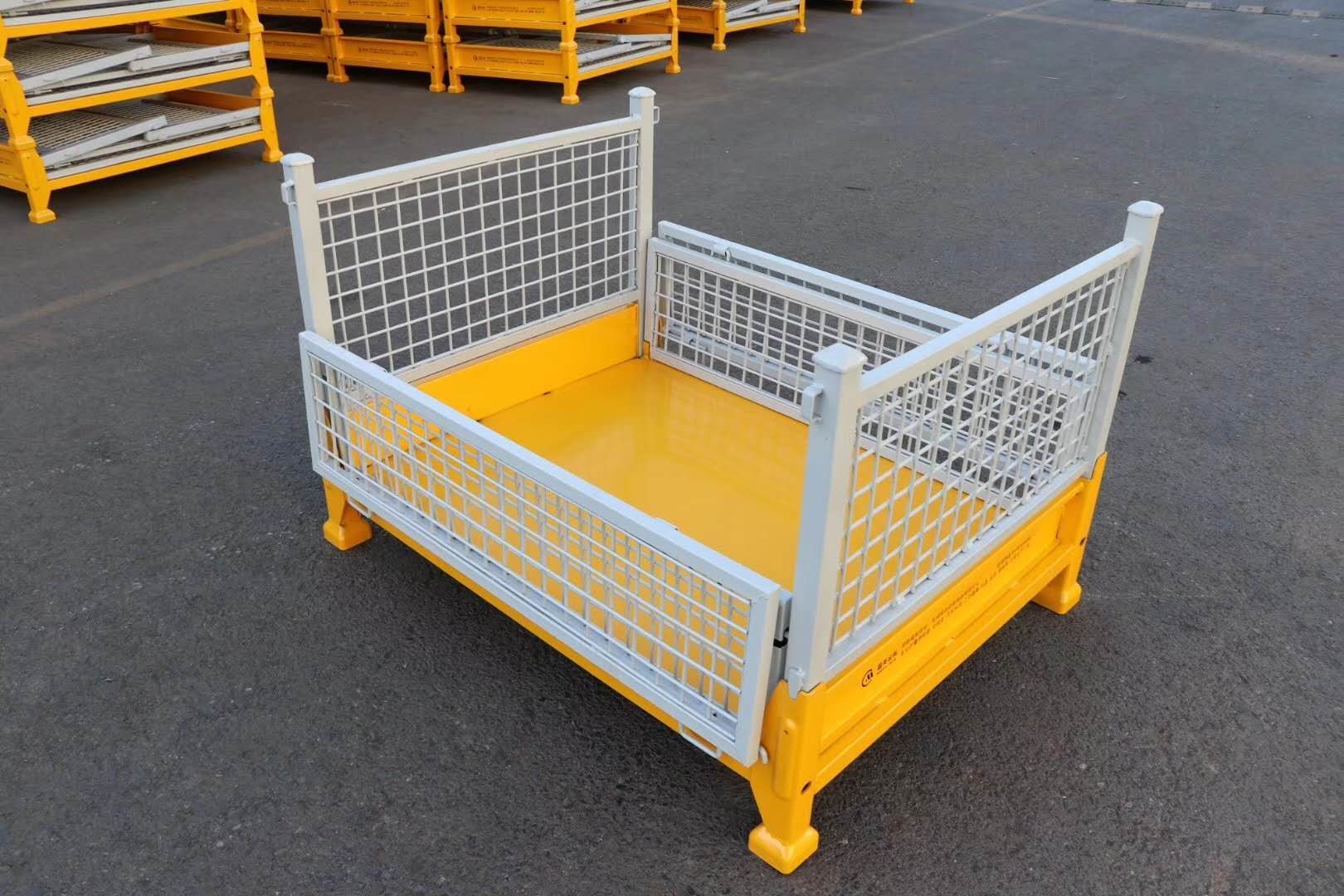 Customized Warehouse Storage Steel Pallet Box Storage Metal Pallet Bins