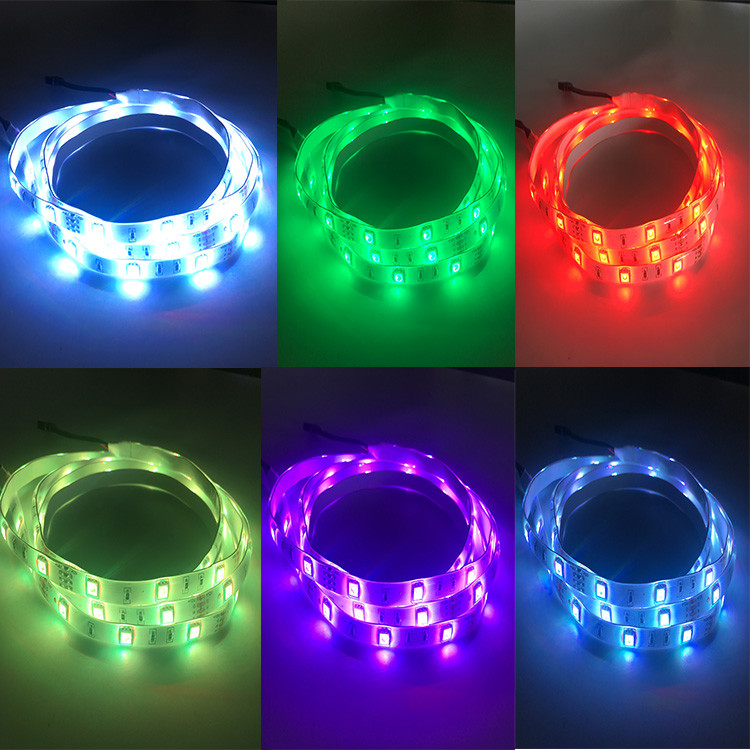 Color Changing Smart LED Light Strip DC12V For Bedroom With IR 24 Keys Remote
