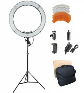 Wholesale 55W 5500K 18inch Dimmable LED Ring Light Kit with Carry bag, Light Stand for Video Photography Blogging Portrait from china suppliers