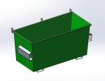 Customized Outdoor Front Lift Bin Industrial Steel Waste Skip Bin With Door