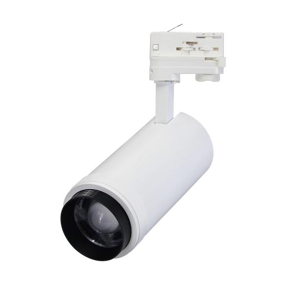 dimmable led track lights 35w Zoomable 15°-55° adjustable black white Zoomable