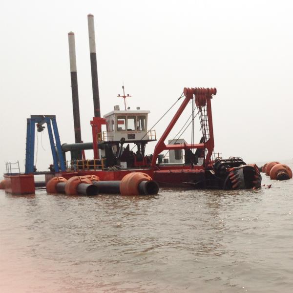 Powerful Diesel Engine Cutter Head River Dredger With Square Shape Up To 3000m Discharge Distance