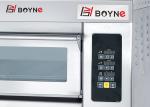 Commercial Industrial Three Layer Six Trays Deck Oven With Long Glass Electric