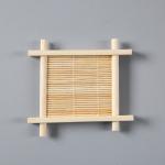 Light Natural Bamboo Wooden Plant Saucer Comfortable Mat For Succulent Plant