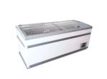 Supermarket Commercial Island Freezer / Sliding Glass Curved Lid Chest Combined