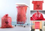 Plastic biohazard waste bags for clinical waste, big capacity yellow biohazard