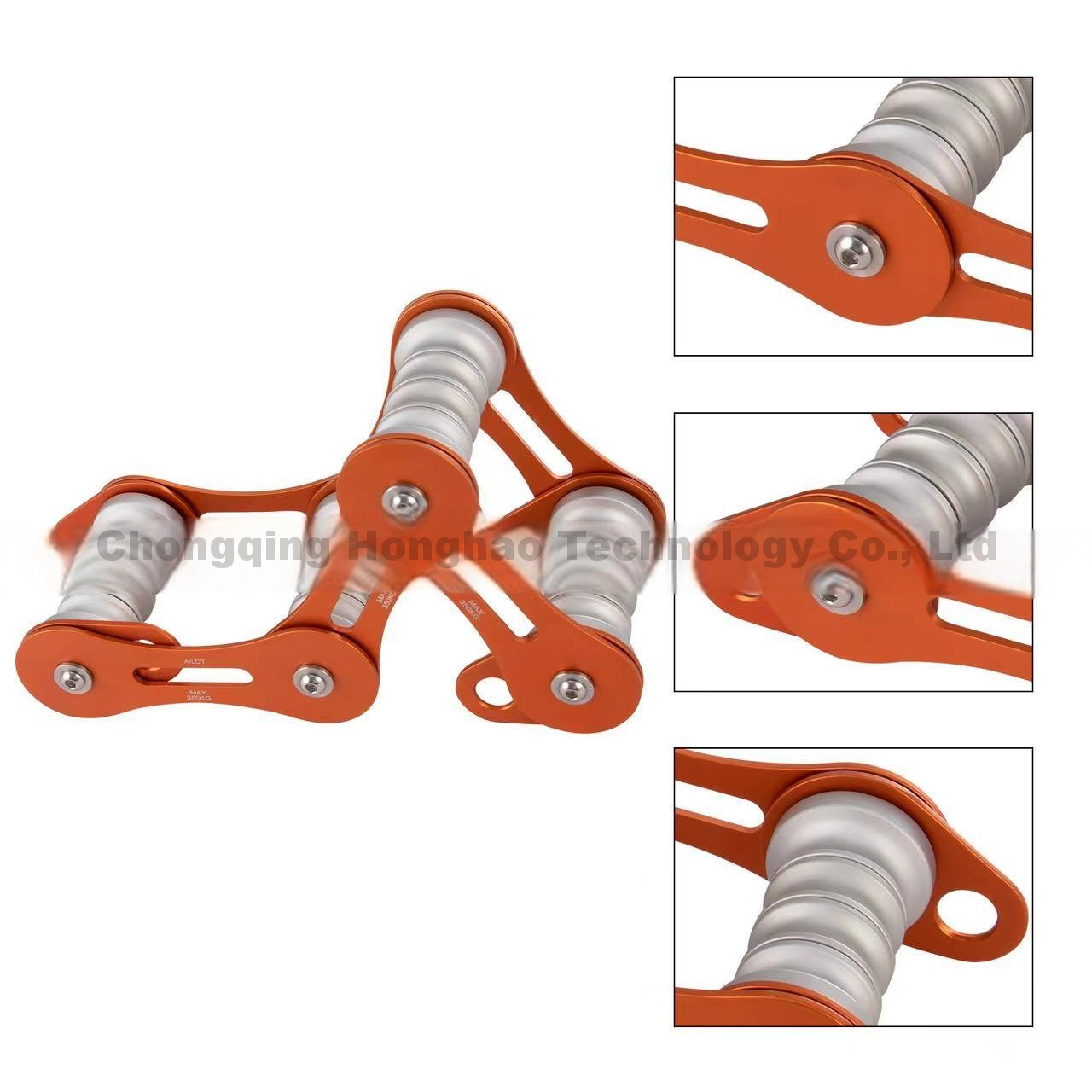 FourSlot Chain Rope Protector Durable Aluminium Alloy for Outdoor Rescue Climbing Gear
