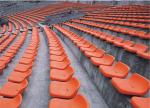 Orange HDPE Plastic Stadium Seats / H300mm Step Football Bleacher Seat