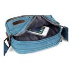 Washable Custom Messenger Bags / Canvas PU Travel Across Shoulder Bag With 2