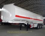 Tri axle Heavy Duty Semi Trailers Carbon Steel Oil Tank / Fuel Transport Tanker