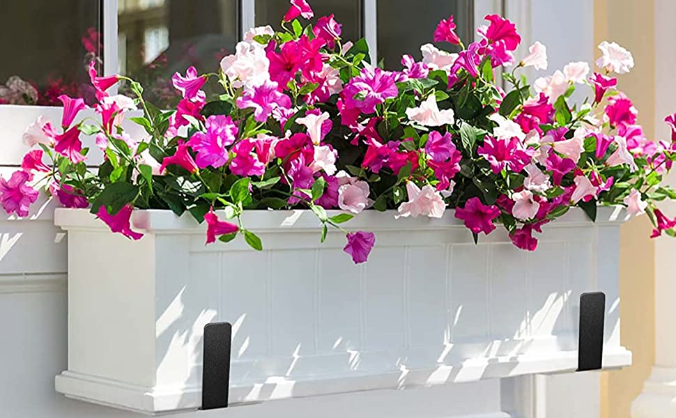 Sturdy Hanging Plants Bracket Wall-Mount Flower Pot Holder with Powder Coating Finish