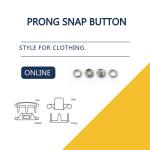 Dull Silver Bulk Buttons Prong Snap Button For Clothing Decorative Snap Garment