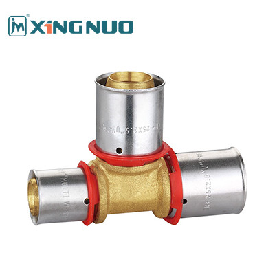 Polished Brass Compression Fittings for Industrial Applications Tee Pex Pipe Fitting 1/2 Inch Pex Fittings