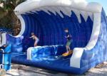 Simulated Surfing Inflatable Sports Games 0.55mm PVC Sea Blue / White Inflatable