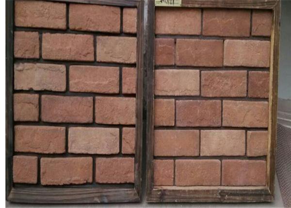 Customized Exterior Faux Brick Panels , Thin Brick Veneer For Fireplace / TV